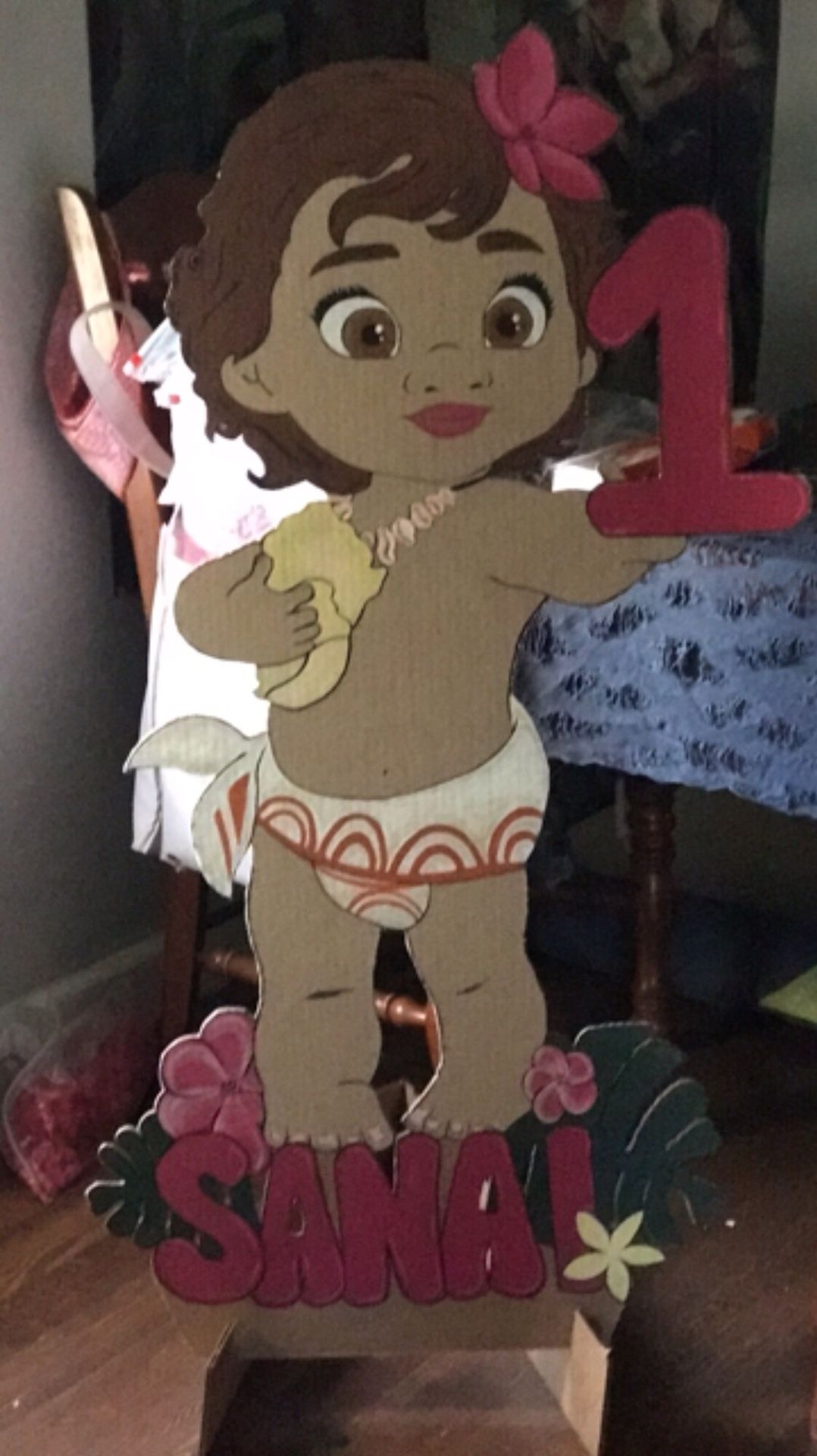 Baby Moana first birthday prop