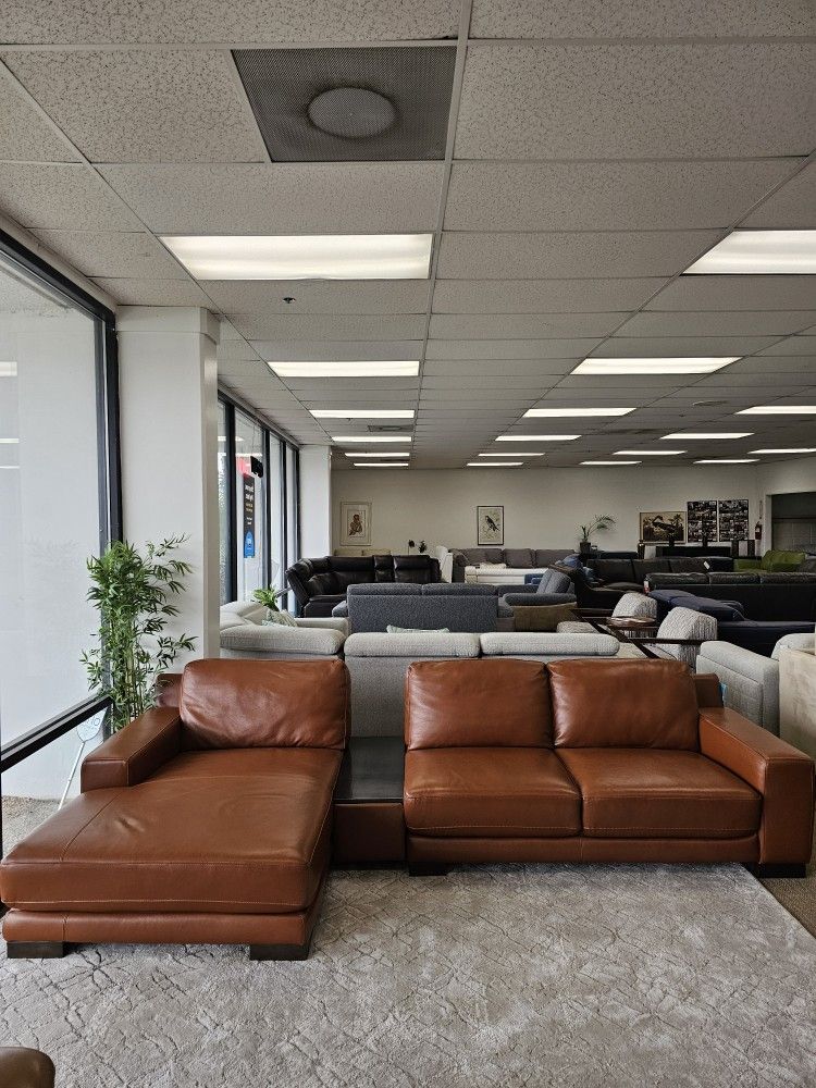 3-pc Leather Sectional Sofa-Darrium