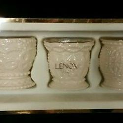 LENOX Centerpiece 24k gold candle holder candy dish rose bud vase Wedding Favor Christmas Gift 26th