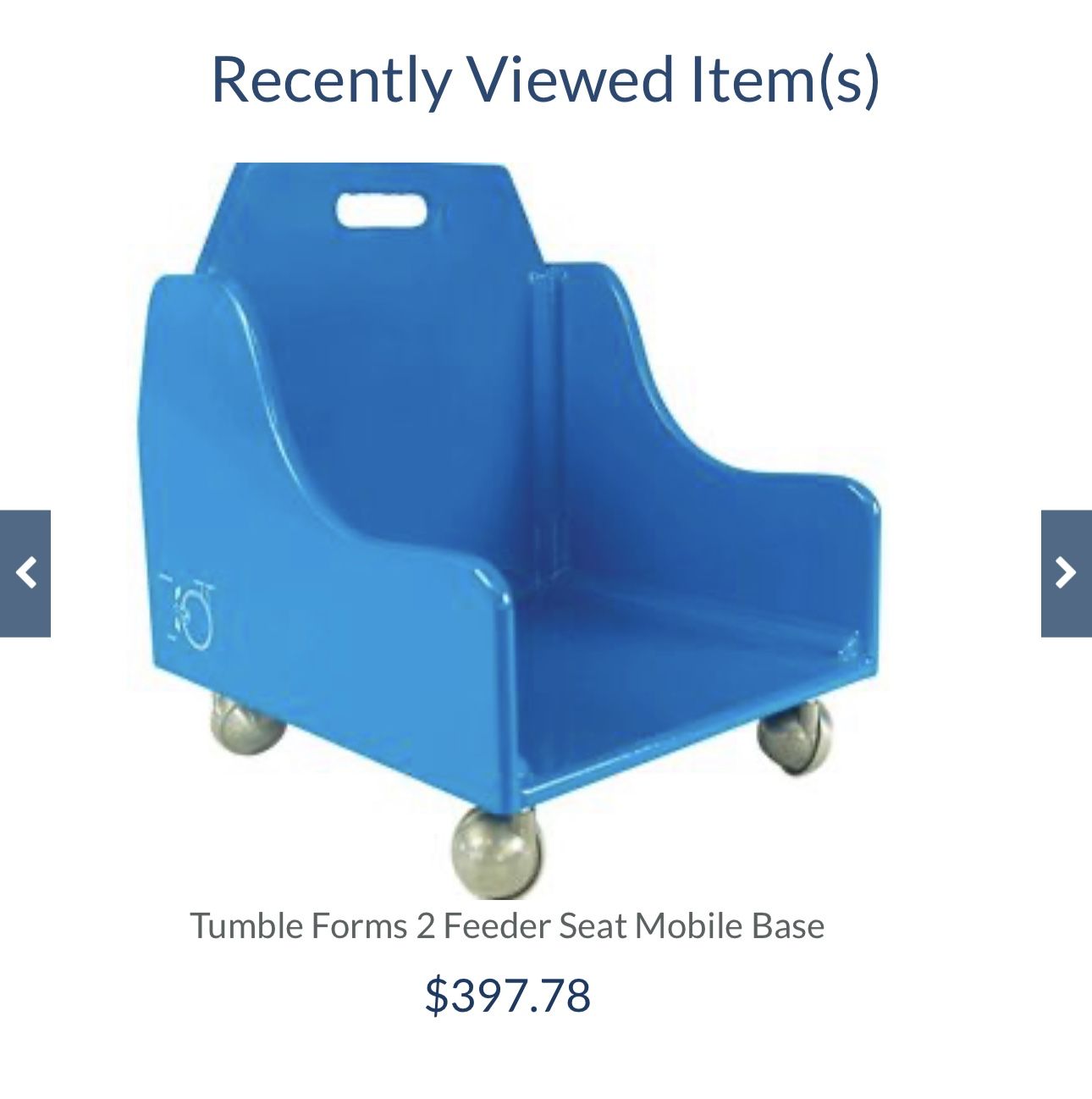 Physical Therapy -Tumble Forms 2 Feeder Seat Mobile Base- Used -good Condition
