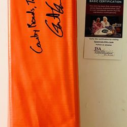 GARRETT GREENE SIGNED TOUCHDOWN PYLON WEST VIRGINIA MOUNTAINEERS WVU JSA COA!