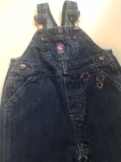 New girls infant Carhartt denim overalls 9 months