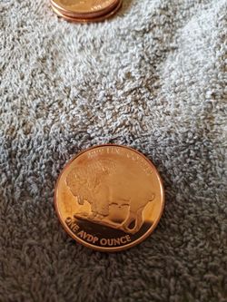 1 oz .999 Fine Copper Buffalo Round