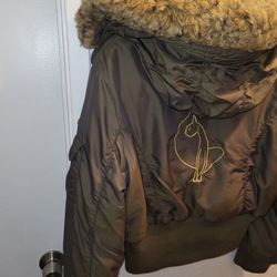 Women's Authentic Baby Phat Coat W/ Fur Hood