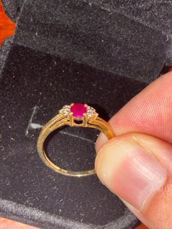 10k solid gold natural ruby ring 8