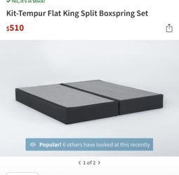 King Size Box Spring Split