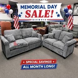 Corduroy 2 piece sofa and loveseat set //Memorial Day Sale !