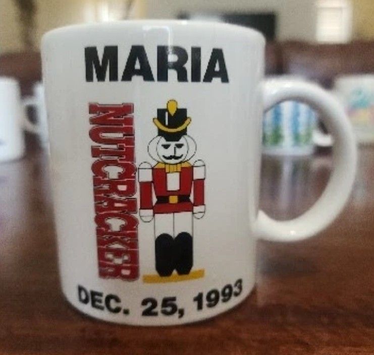 Vintage 1993 Nutcracker Mug Inscribed "MARIA"