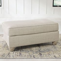 Traemore - Linen - 2 Pc. - Chair and a Half with Ottoman