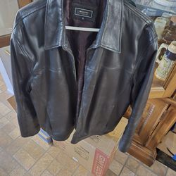 Brown  Leather XL Missani Le Collezioni Jacket