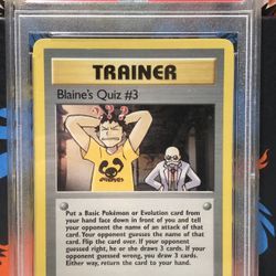 PSA 9 Blaine's Quiz #3 #112 - 1st Edition