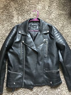 Leather moto jacket