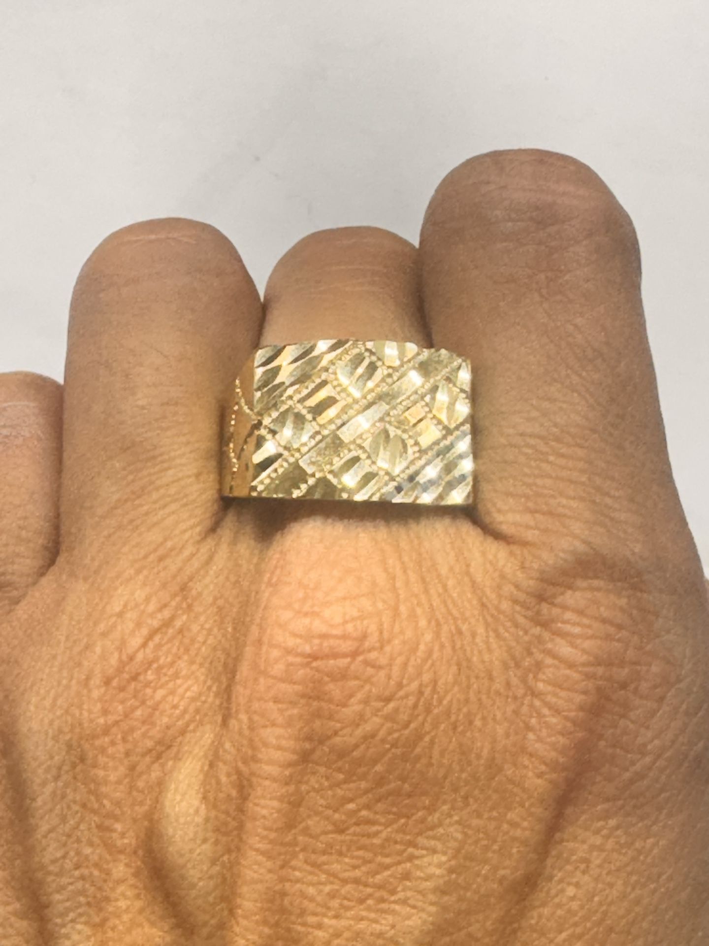 10k Yellow Gold Nugget Ring Size 10