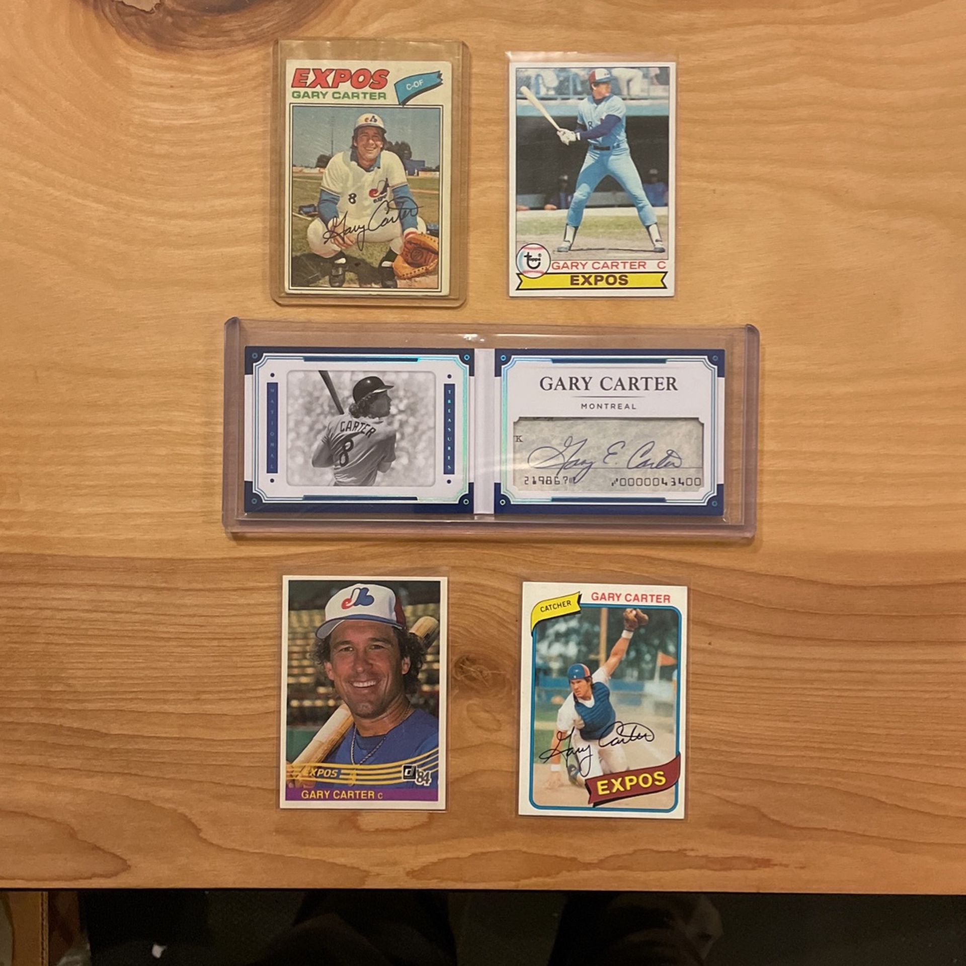GARY CARTER lot—cut signature #/99 plus vintage baseball cards!!
