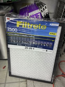 3M Filtrete 2500 Premium Allergen & Ultrafine Particles Air Filter 20x25x1 4-Pack