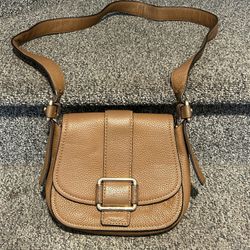 Michael Kors Leather Brown Saddle Shoulder Bag
