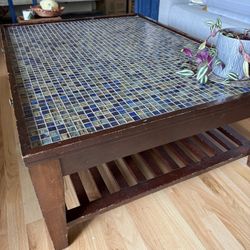 FREE mosaic Coffee Table With Pull Out Shelves