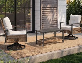 outdoor swivel chairs set