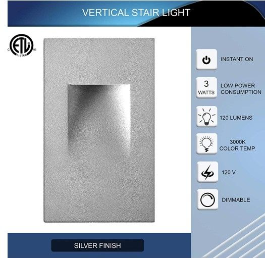 New Silver Dimmable Step Light