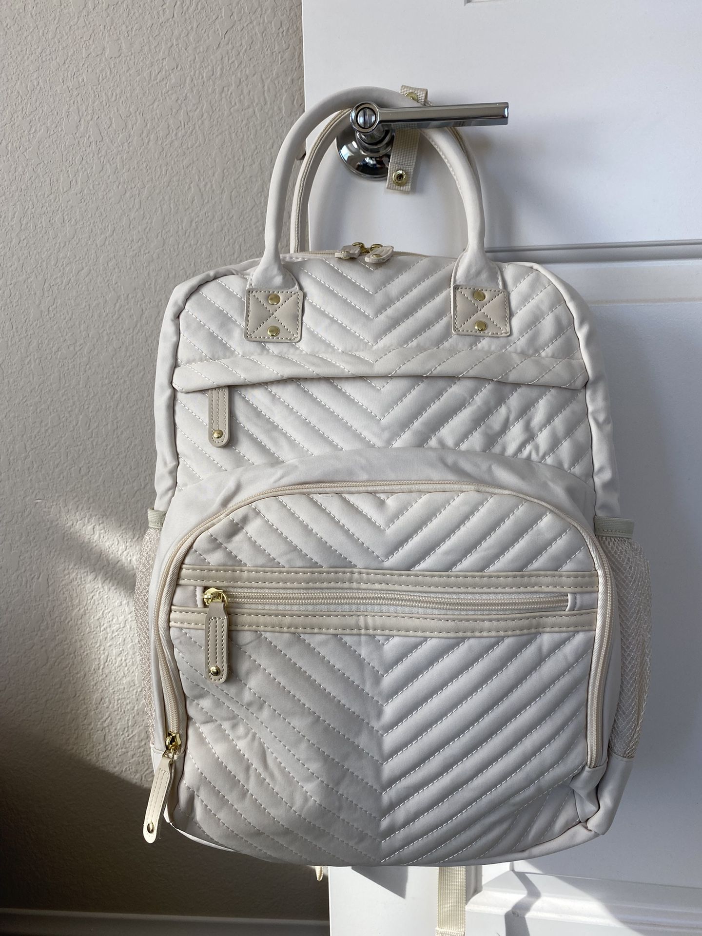 Beige Backpack