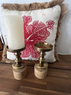 Candle Holders Wood Base