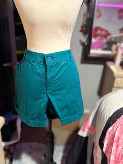 NWOT Liz Claiborne teal cargo shorts-14