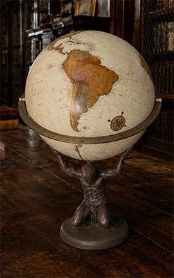 World globe purchased in the United Kingdom