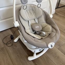 Joie Cinnamon 2-in-1 Glider & Rocker Baby Swing – Walnut Brown