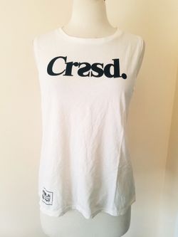 NWOT CRSSD House Techno Music Festival Womens Black White Tank Top S