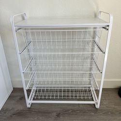 4 Drawer Metal Storage Organizer Set Of 2