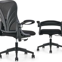 Brand new Ergonomic Office Chair with Foldable Backrest, Computer Desk Chair with Flip-up Armrests