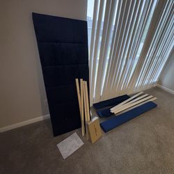 new blue full size bed frame