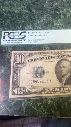 10 $ SILVER CERTIFICATE