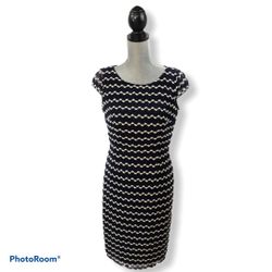 Sonia Pena Navy Blue Sheath 10 Dress Spain