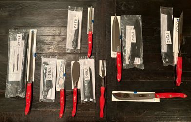 Brand New Knife Collection | Red Handles | Lifetime Warranty | $900 OBO