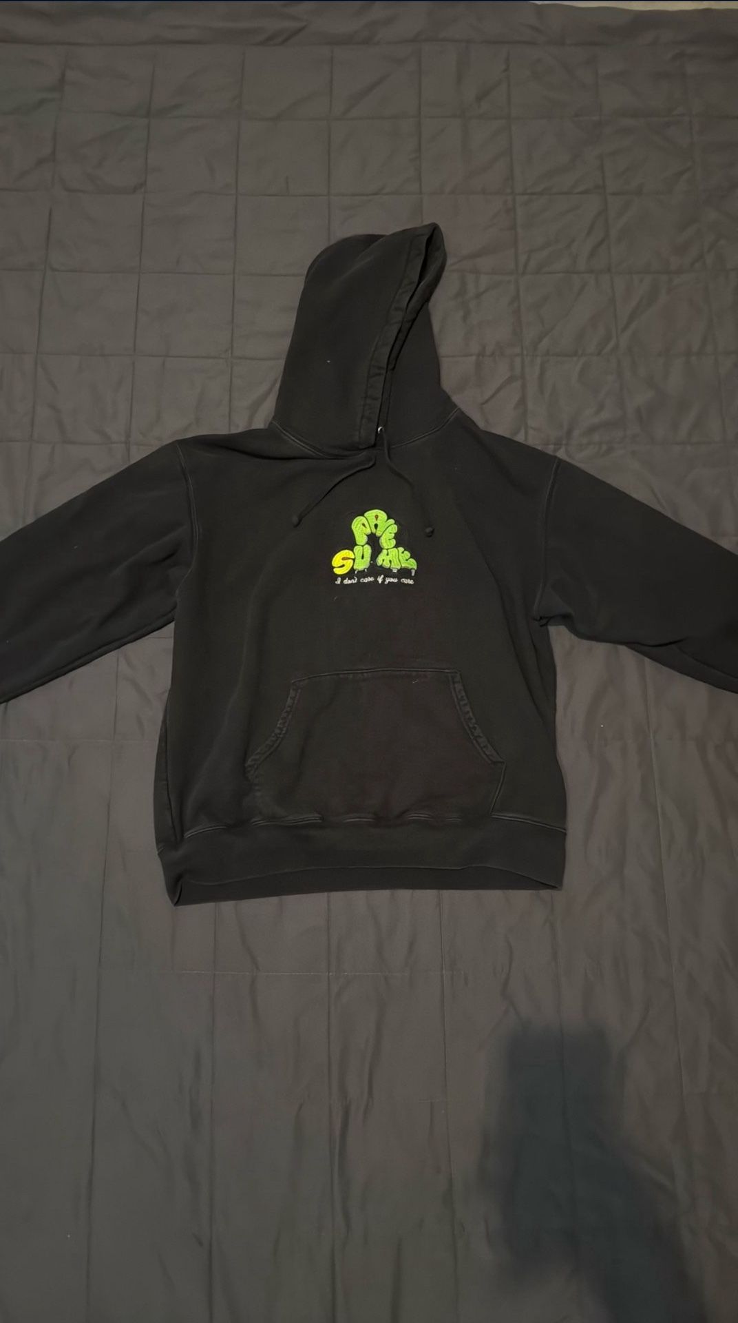 “I Don’t Care If You Care” Supreme Hoodie Large