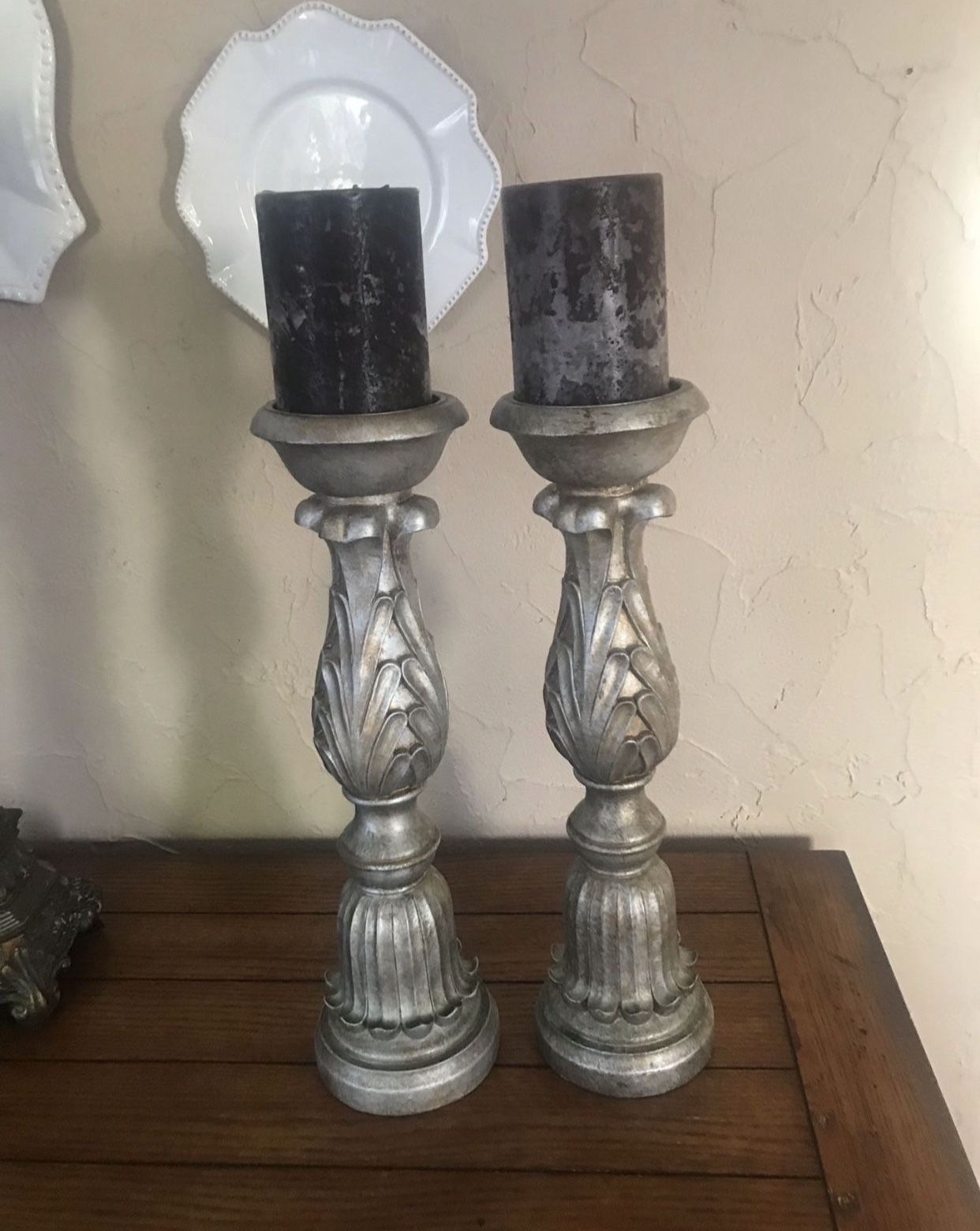 Set Of Candle Holders With Candles