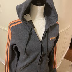 NWT Woman’s Adidas Zip Up Hoodie Sweatshirt Size Small 