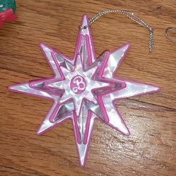 Vintage Collectible 1990 Barbie Star Christmas Holiday Tree Ornament