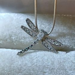 Sterling Silver Dragonfly Necklace 