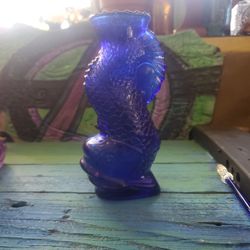 Strange Cobalt Fish Glass Vase?
