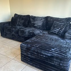Brand New Comfy Super Plush Corduroy Sectional Set