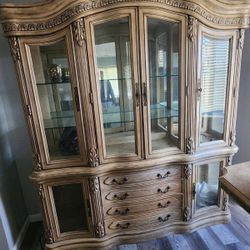         FREE China Cabinet – Must Pick Up ASAP (Heavy, Bring Help)