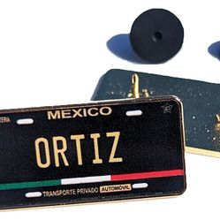 Ortiz Car Plate Pin For Caps Clothing Enamel Badge Ortiz Pin Mexico Mexican