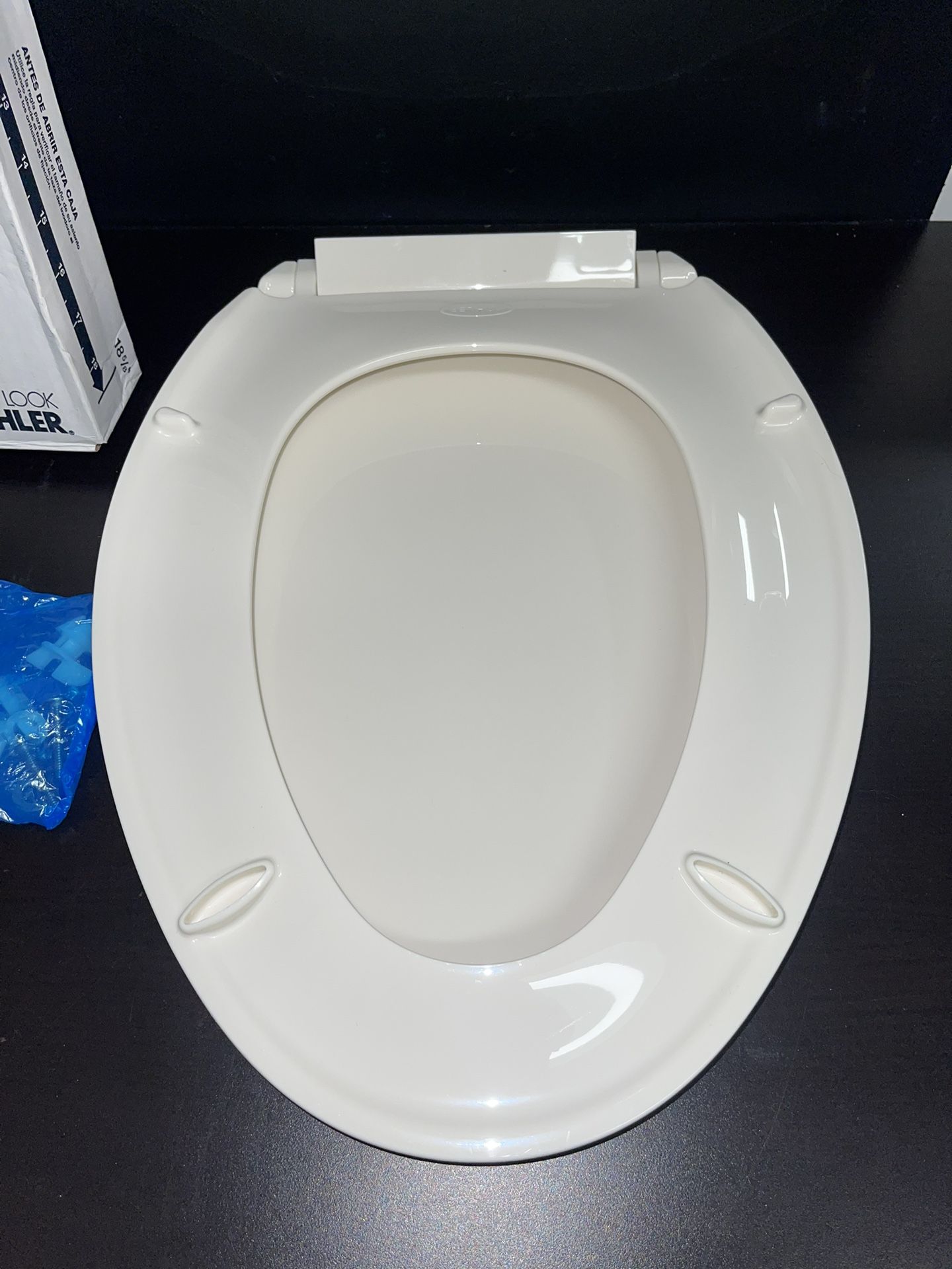 Kohler K2011096 Brevia Elongated Toilet Seat with GripTight Bumpers