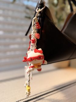 Hello Kitty x Raphael Bag Charm Keychain ♥️ HK x TMNT Collab