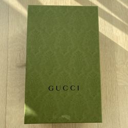 Gucci Empty Green Shoe Box With Tissue Paper