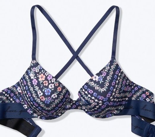 VICTORIAS SECRET PINK  WEAR EVERYWHERE SUPER PUSH-UP PLUNGE BRA. SIZE 32A