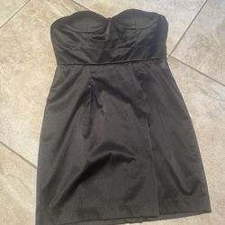 Women's black strapless mini dress. Size Medium.