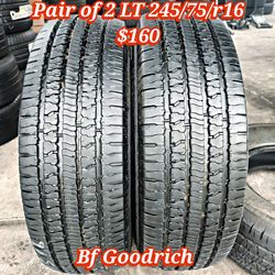 Pair of 2 bf Goodrich LT 245/75/r16 ‼️ free instalation and balance ‼️